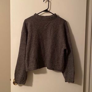 Gray Mock Neck Sweater